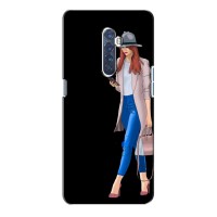 Чехол с картинкой Модные Девчонки Oppo Reno 2 – Девушка со смартфоном