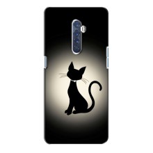 Чехол с принтом для Oppo Reno 2 (AlphaPrint) Модные коты – Силуэт котика