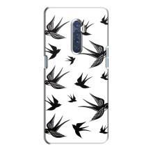 Чохол з пташками на Oppo Reno 2 (VPrint) (Ластівки)