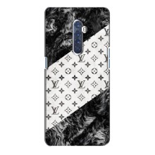 Чехол Стиль Louis Vuitton на Oppo Reno 2 (LV на белом)