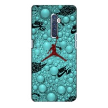 Силиконовый Чехол Nike Air Jordan на Оппо Рено 2 (Джордан Найк)