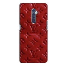 Текстурный Чехол Louis Vuitton для Оппо Рено 2 (Красный ЛВ)