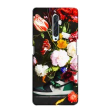 Брендновые Чехлы для Oppo Reno 2Z - (PREMIUMPrint) (Nike цветы)