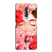 Чехлы (ART) Цветы на Oppo Reno 2Z (VPrint) (Глаза в цветах)