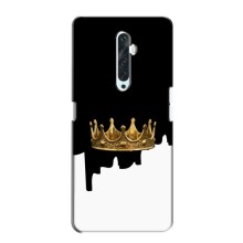Чехол (Корона на чёрном фоне) для Оппо Рено 2з – Золотая корона