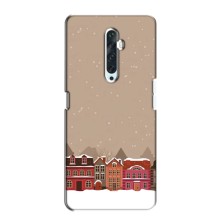 Новогодние, Праздничные Чехлы для Oppo Reno 2Z - 2024 год (Зимний город)