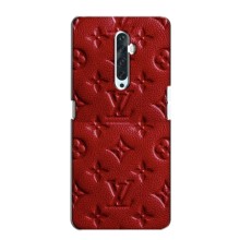 Текстурный Чехол Louis Vuitton для Оппо Рено 2з (Красный ЛВ)