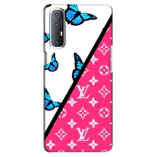 Брендновые Чехлы для Oppo Reno 3 Pro - (PREMIUMPrint) (Мода LV)