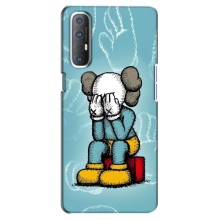 Чехлы для Oppo Reno 3 Pro - Bearbrick Louis Vuitton (PREMIUMPrint) (Плач Bearbrick)