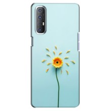 Чехлы с Цветами для Oppo Reno 3 Pro (VPrint) (Желтый цветок)