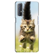 Чехлы с Котиками для Oppo Reno 3 Pro (VPrint) (Прыжок кота)