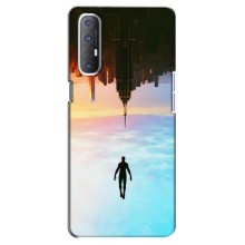 Чехол с человеком пауком для Oppo Reno 3 Pro - (AlphaPrint) (Паук человек)