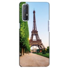 Чохол Ейфелева Вежа Oppo Reno 3 Pro - (AlphaPrint) (Дорога до Парижу)