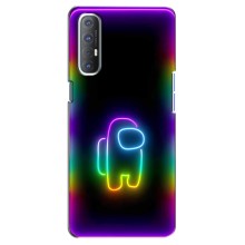 Чехол Амонг Ас для Oppo Reno 3 Pro (AlphaPrint) (Яркий скин)