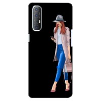 Чехол с картинкой Модные Девчонки Oppo Reno 3 Pro – Девушка со смартфоном
