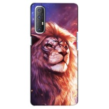 Чехол со Львом для Oppo Reno 3 Pro (VPrint) (Красочный Лев)