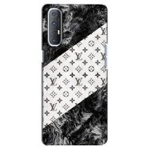 Чохол Стиль Louis Vuitton на Oppo Reno 3 Pro (LV на білому)