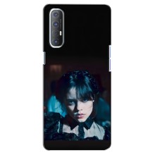 Чехлы Венсдей на Oppo Reno 3 Pro Уэнсдей (AlphaPrint) (взгляд Уэнздей)