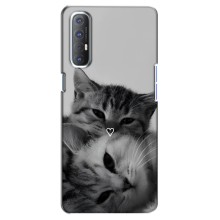 Чехол с рисунком кот на Oppo Reno 3 Pro (Пара котов)
