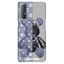 Крутые Чехлы Луи Виттон для Oppo Reno 3 Pro (AlphaPrint) (Робот Мишка)