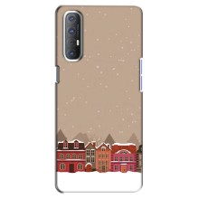 Новорічні, Святкові Чохли для Oppo Reno 3 Pro - 2024 год (Зимове місто)
