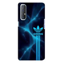 Чехлы Адидас для Oppo Reno 3 (AlphaPrint) (Синий Адидас)