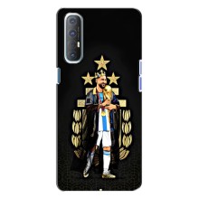 Чехлы для Oppo Reno 3 (Leo чемпион) (AlphaPrint) (Месси Король)