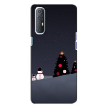 Чехлы на Новый Год Oppo Reno 3 (Снеговички)