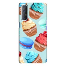 Чехлы с Фруктами для Oppo Reno 3 (VPrint) (Кексики)