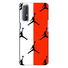 Чехлы для Oppo Reno 3 - с картинкой JORDAN (AlphaPrint) (Лого Джордан)