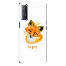 Чехлы с картинкой Лисички для Oppo Reno 3 (VPrint) (Девочка Лиса)