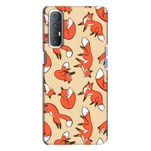 Чехлы с картинкой Лисички для Oppo Reno 3 (VPrint) (Лисички)