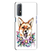 Чехлы с картинкой Лисички для Oppo Reno 3 (VPrint) (Веселая лисичка)
