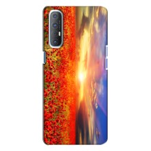 Чохол з картинкою (Стильні) OPPO Reno 3 - (AlphaPrint) – Поле тюльпанів