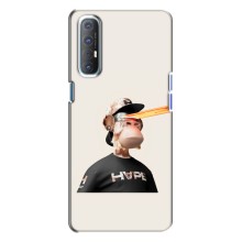Чехлы с Обезьянами NFT для Oppo Reno 3 (AlphaPrint) (обезьяна NFT в очках)
