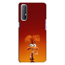 Чехол Головоломка для Oppo Reno 3 - (AlphaPrint) (Тревожность)