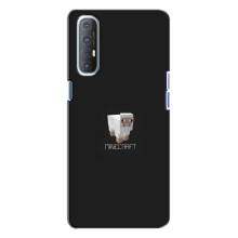 Чехол Майнкрафт на Oppo Reno 3 (AlphaPrint) Minecraft (Овечка Майнкрафт)