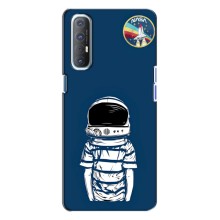 Чехол NASA для Oppo Reno 3 (AlphaPrint) (Мальчик в шлеме)