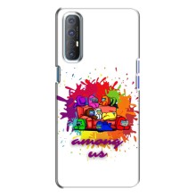 Чехол Амонг Ас для Oppo Reno 3 (AlphaPrint) (Яркий АмонгАс)