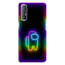 Чехол Амонг Ас для Oppo Reno 3 (AlphaPrint) (Яркий скин)