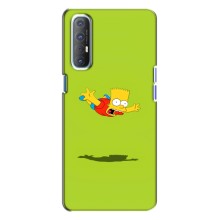 Чехол с Симпсонами для Oppo Reno 3 (VPrint) (Барт Симпсон)