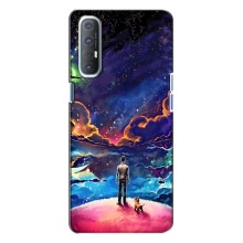 Космические Чехлы для Оппо Рено 3 (VPrint) (Галактический вид)