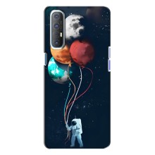 Космические Чехлы для Оппо Рено 3 (VPrint) (Планеты шарики)