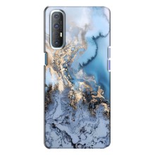 Мраморный чехол на Oppo Reno 3 (VPrint) (Нежный мрамор)