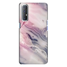 Мраморный чехол на Oppo Reno 3 (VPrint) (Пурпурный Мрамор)