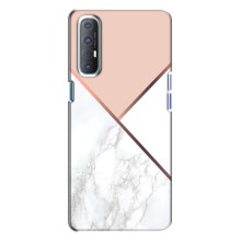 Мраморный чехол на Oppo Reno 3 (VPrint) (Тройной мрамор)