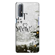 Новорічні, Святкові Чохли для Oppo Reno 3 - 2024 год – Let it snow