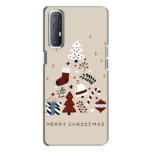 Різдвяні, Святкові Чохли для OPPO Reno 3 – Merry Christmas