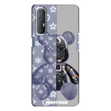 Силіконовий чохол для Oppo Reno 3 (Ведмідь Louis Vuitton)