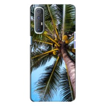 Силиконовый чехол с КАРТИНКАМИ лето для Oppo Reno 3 (AlphaPrint) (Пальма)